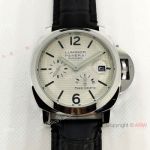 Fake Officine Luminor Power Reserve Watch White Dial Black Leather Band